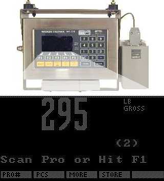 Main menu of the Lift Truck scale, prompting the operator to enter the PRO Number
