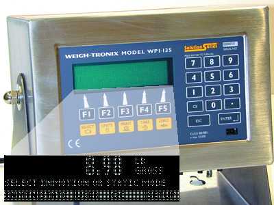 Main screen of the WI-130 Check-weighing system